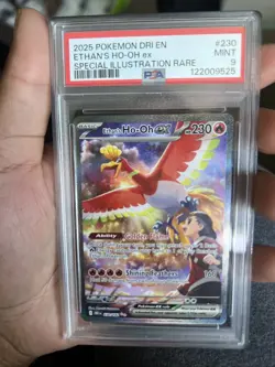 Pokemon TCG Ethan's Ho-Oh EX Card 230/182 SIR PSA 9 - Image 1