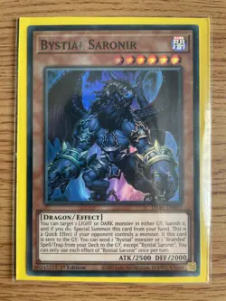Yu-gi-oh Bystial Saronir DABL-EN007 NM 1st Edition Secret Rare Card - Image 3