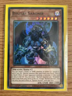 Yu-gi-oh Bystial Saronir DABL-EN007 NM 1st Edition Secret Rare Card - Image 5