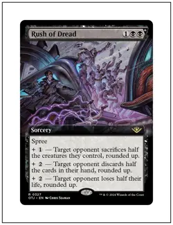 1x Rush of Dread, Outlaws of Thunder Junction, Extended Art, Magic MTG NM - Image 1