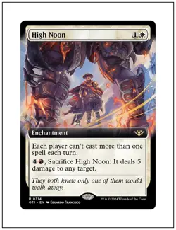 1x High Noon, Outlaws of Thunder Junction, Extended Art, Magic MTG NM - Image 1