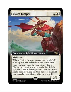 1x Claim Jumper, Outlaws of Thunder Junction, Extended Art, Magic MTG NM - Image 1