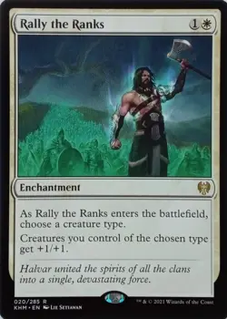 020/285 RALLY THE RANKS RARE KALDHEIM MTG CARD - Image 1
