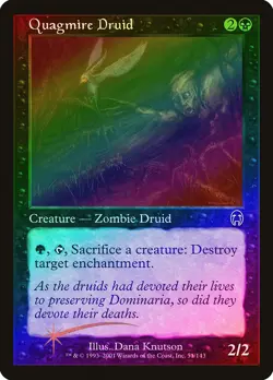 Quagmire Druid FOIL Apocalypse HEAVILY PLD Black Common MAGIC MTG CARD ABUGames - Image 1