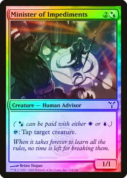 Minister of Impediments FOIL Dissension NM White Blue Common MTG CARD ABUGames - Image 1