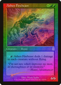 Ashen Firebeast FOIL Odyssey NM Red Rare MAGIC THE GATHERING MTG CARD ABUGames - Image 1