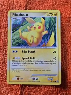 2008 Pokemon Diamond and Pearl Stormfront #70 Pikachu, C, NF/H, cd2 - Image 1