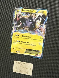 Pokemon Legendary Treasures - Zekrom Ex- 52/113 - Full Art Rare - NM/LP - Image 4