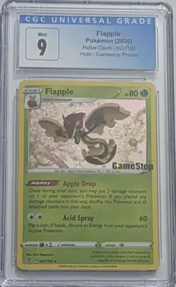 Flapple 2020 Pokemon Rebel Clash 022/192 Cosmos Holo Gamestop Promo CGC 9 Mint - Image 1