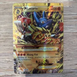 2014 Pokemon XY Furious Fists M Lucario EX Secret Rare 113/111 Holo NM- - Image 1