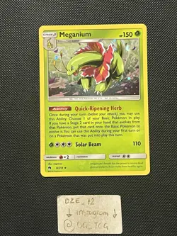 Pokemon Lost Thunder - Meganium - 8/214 - COSMOS Holo Rare Promo - NM - Image 1