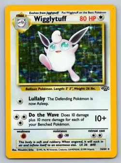 Wigglytuff 16/64 Pokemon TCG WOTC Base Set Jungle Holo LP - Image 1