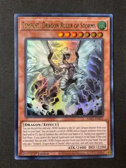 Yugioh TCG #RA03-EN011 Tempest, Dragon Ruler of Storms 1st Edition Ultra Rare NM - Image 1
