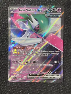 Iron Valiant ex 089/182 Sv04: Paradox Rift Holo Pokemon TCG - Image 1