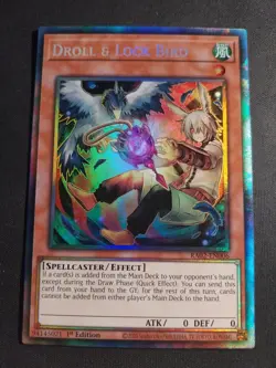 YuGiOh! Droll & Lock Bird RA02-EN006 Alternate Art Collector's Rare - Near Mint - Image 1