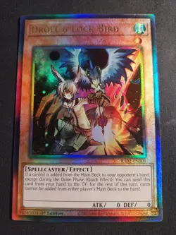 Yugioh! Droll & Lock Bird Alternate Art RA02-EN006 Ultimate Rare 1st Ed NM - Image 1