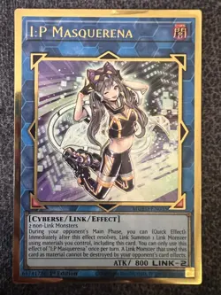 Yugioh I:P Masquerena MGED-EN035 Gold Rare 1st Edition NM - Image 1