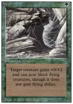 MTG magic cards 1x Web 3rd Edition Revised Light Play, English - Image 1