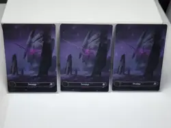 3x Magic MTG Edge Of Eternities Basic Swamp Land (Galaxy Foil) #369 - Image 1