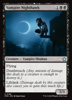1x Vampire Nighthawk - Foil NM Eng MTG - Foundations - Image 1