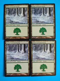 Snow-Covered Forest 4X MP Coldsnap MTG Magic the Gathering - Image 1