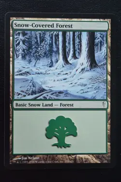 Magic The Gathering MTG SNOW-COVERED FOREST Coldsnap LP Lightly Played - Image 1