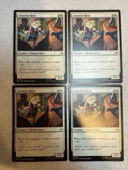 2025 SDCC Magic The Gathering x Spider-Man Amateur Hero 0001 Playset x4 - Image 1