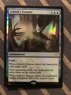 Ashiok’s Erasure X1 Theros Beyond Death Foil Moderate Play MTG - Image 1