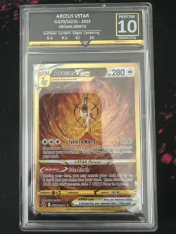 Get Graded PRISTINE 10 2023 POKEMON CROWN ZENITH SECRET ARCEUS VSTAR GG70/GG70 - Image 2