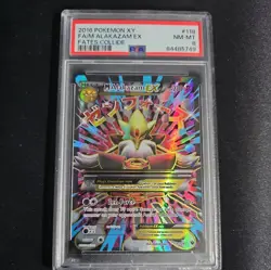 Pokemon TCG Mega M Alakazam EX 118/124- Textured Full Art Fates Collide Psa 8 - Image 1
