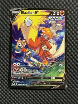 2022 Pokemon SWSH Silver Tempest Blaziken V Trainer Gallery Holo #TG14/TG30 - Image 1