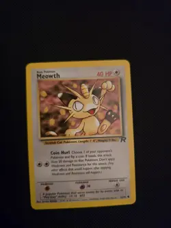 Pokemon TCG Meowth Team Rocket 62 Regular Unlimited Common - Image 1