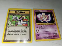 Mewtwo & Computer Error Vintage Pokemon Card Lot - Heavy Play HP - Rocket Promo - Image 1