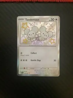 Pokemon TCG Tandemaus Scarlet & Violet: Paldean Fates 209/091 Holo Shiny Rare NM - Image 1
