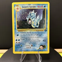 Pokemon Gyarados Holo Rare TCG Card Giovanni's Gym Challenge 5/132 WITH SWIRL!!! - Image 1
