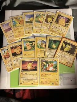 PIKACHU 12 POKEMON CARD LOT + 2 RAICHU CARDS Retro Rare Collectibles - Image 1