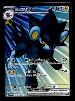 Luxray EX Full Art Ultra Rare Twilight Masquerade 195/167, NM Pokemon Card - Image 1