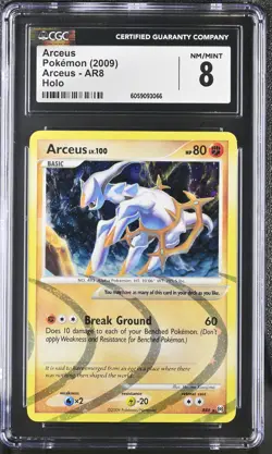 CGC 8 Arceus 2009 Arceus AR8 Holo Pokemon Card psa - Image 1