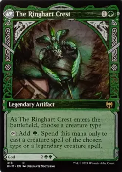 318 KOLVORI, GOD OF KINSHIP / THE RINGHART CREST SHOWCASE RARE KALDHEIM MTG CARD - Image 2