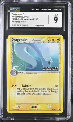 CGC 9 Dragonair EX Delta Species 42/113 Reverse Holo STAMPED Pokemon Card psa - Image 1