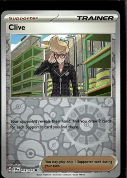 Pokemon Clive 078/091 Paldean Fates Reverse Holo Uncommon 4 Card Lot - Image 1