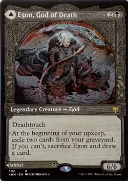 306 EGON, GOD OF DEATH / THRONE OF DEATH SHOWCASE RARE KALDHEIM MTG CARD - Image 1