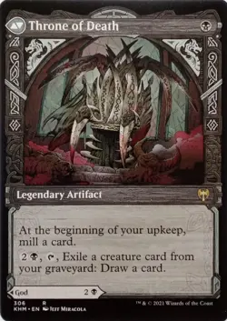 306 EGON, GOD OF DEATH / THRONE OF DEATH SHOWCASE RARE KALDHEIM MTG CARD - Image 2