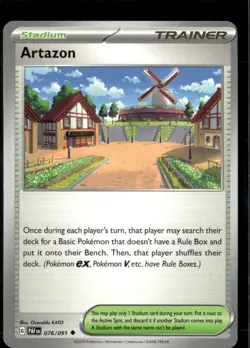 Pokemon Artazon 076/091 Paldean Fates Non Holo Uncommon 5 Card Lot - Image 1
