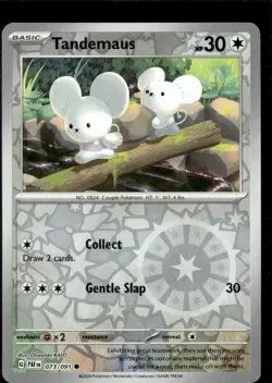 Pokemon Tandemaus 073/091 Paldean Fates Reverse Holo Common 4 Card Lot - Image 1