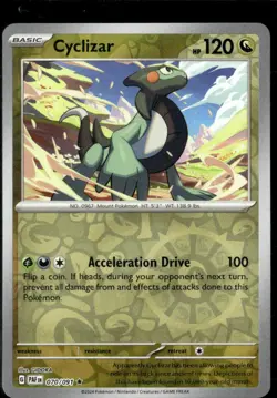 Pokemon Cyclizar 070/091 Paldean Fates Reverse Holo Rare 4 Card Lot - Image 1