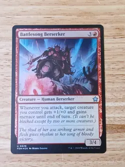 MTG Battlesong Berserker foil Foundations NM - Image 1