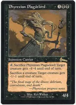 mtg magic Seigneur de la peste phyrexian Plaguelord urza's legacy ENGLISH d'urza - Image 1
