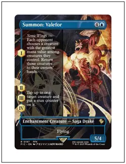 1x Summon: Valefor, Final Fantasy, Borderless Art, MTG NM - Image 1
