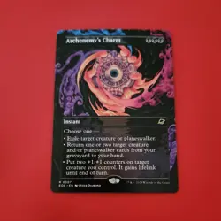 Borderless ARCHENEMY'S CHARM mtg NM-M Edge of Eternities 1 Rare - Image 1
